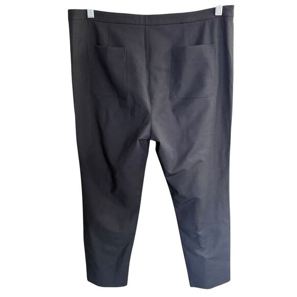The Reset R Label Ponte Dress Pants Mid-Rise Tapered Leg Black Womens L Classic - Picture 3 of 10